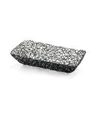 Basket rectangular black 20x11.5x4 cm Boucle Tablecraft