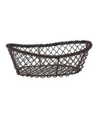 Basket oval black 23x15x8 cm Pro.mundi