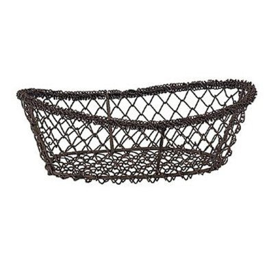 Basket oval black 23x15x8 cm Pro.mundi