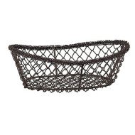 Basket oval black 23x15x8 cm Pro.mundi