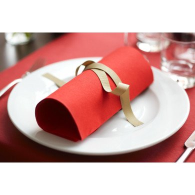 Napkin red non-woven 40x40 cm Airlaid Duni (60 units)