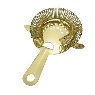 STRAINER COCKTAIL D8.4CM 4 GOLD PRONGS