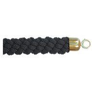 BARRIER ROPE CLASSIC TWISTED BLACK WITH GOLD ENDS 150CM