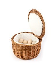 EGG BASKET D26XH17CM RATTAN