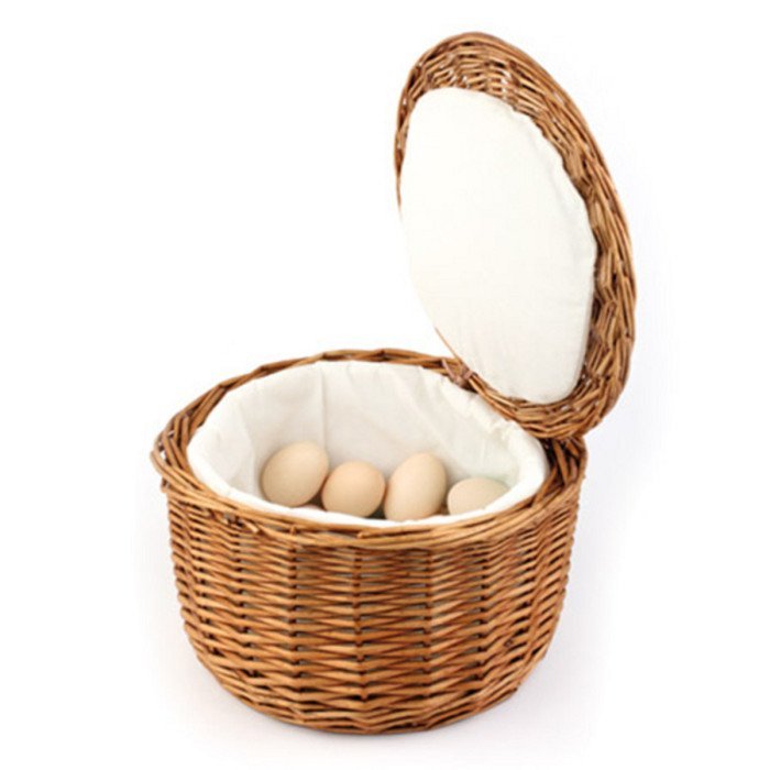 EGG BASKET D26XH17CM RATTAN