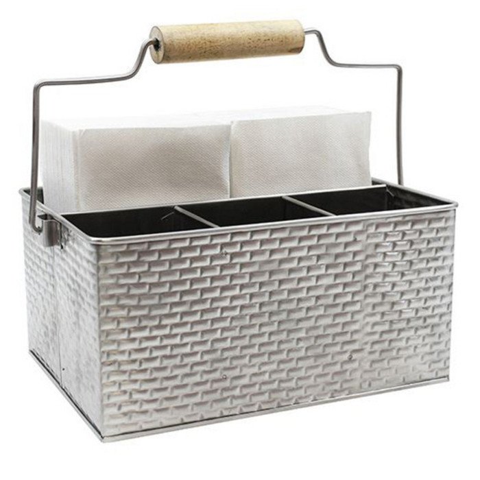 PORTE SERVIETTE ET COUVERT INOX