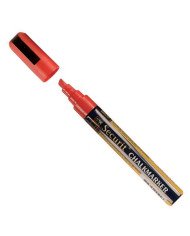 CHALK LIQUID MARKER RED MEDIUM 2-6MM