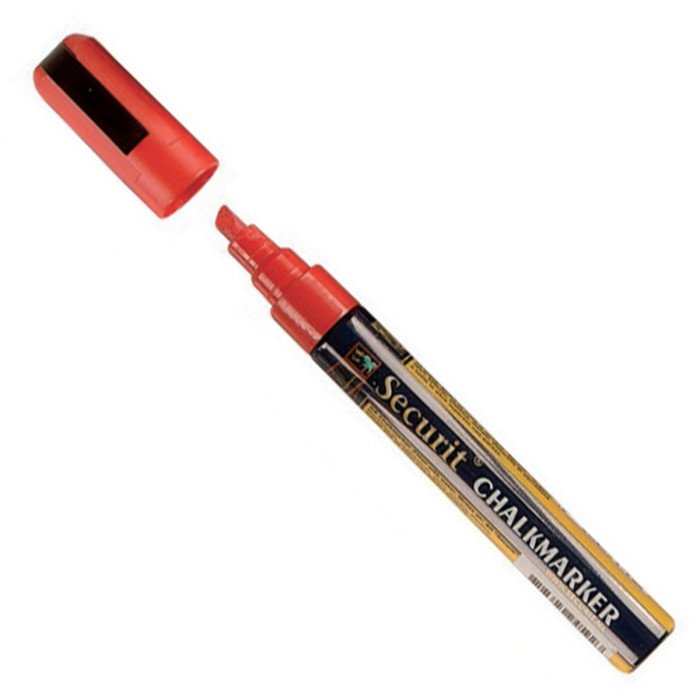 CHALK LIQUID MARKER RED MEDIUM 2-6MM