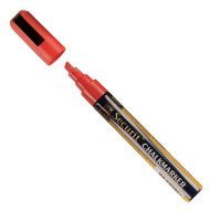 CHALK LIQUID MARKER RED MEDIUM 2-6MM