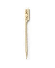 VEGAN PADDLE PICK L8.9CM BAMBOO PACK OF 100