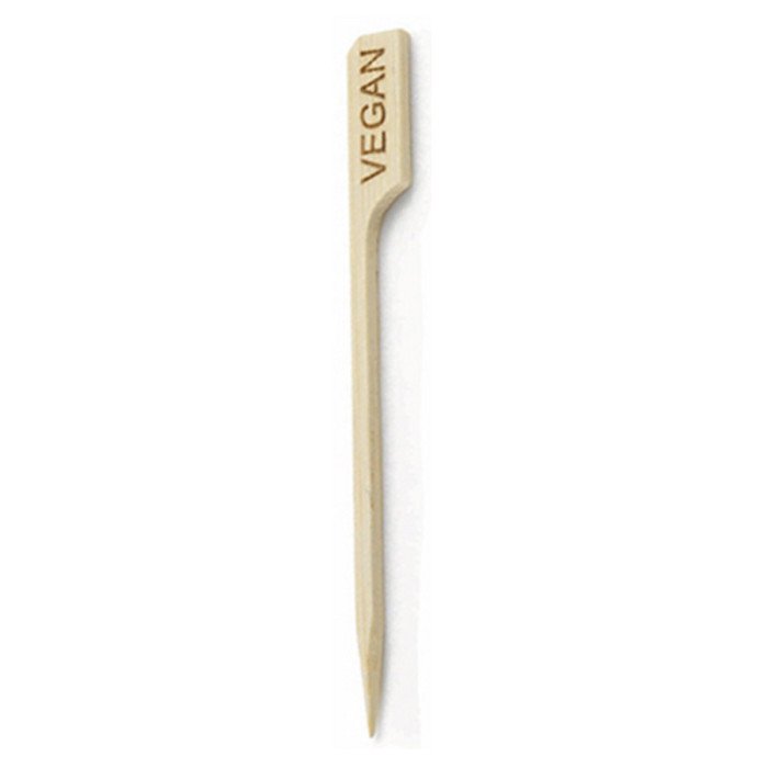 VEGAN PADDLE PICK L8.9CM BAMBOO PACK OF 100