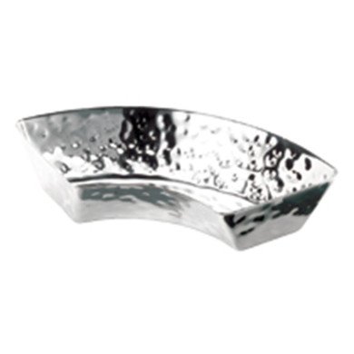 HAMMERED TRAPEZIUM BOWL L27.6 X W14.4 X H6CM SST