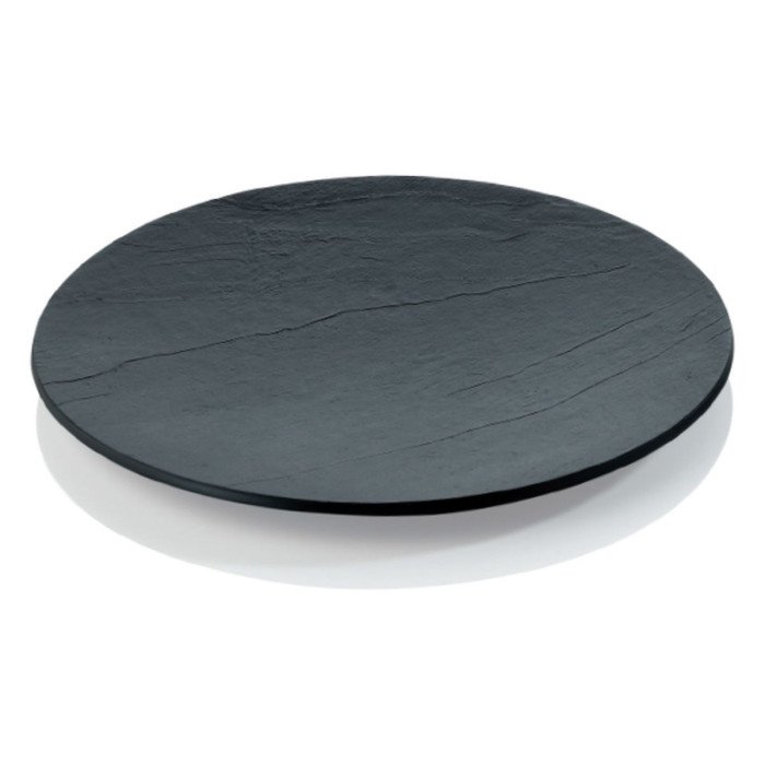 TEXTURA PLATE PACK OF 100 BLACK Ø13CM 