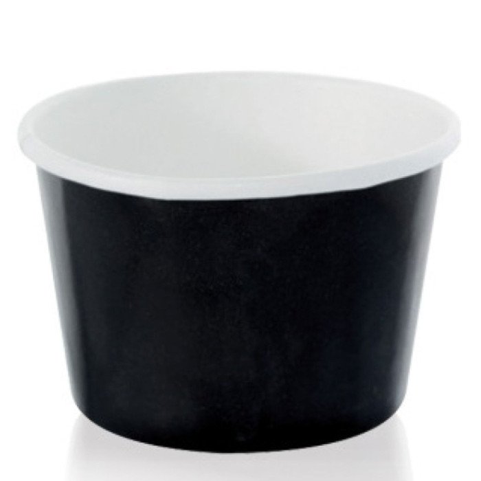 ICE CREAM CUP PAPER BLACK 18CL PACK OF 50