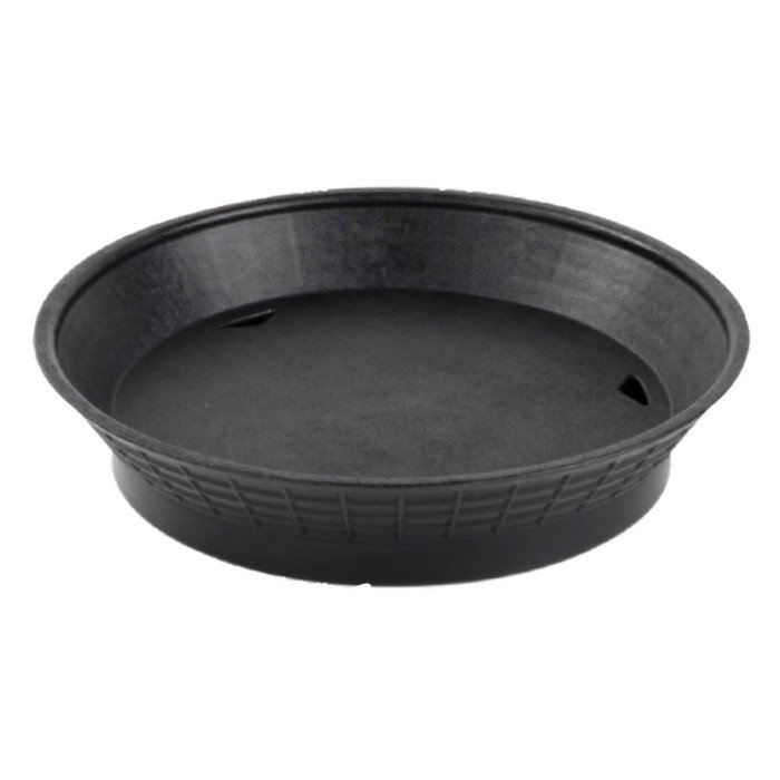 DINER PLATTER WITH BASE BLACK POLYPROPYLENE