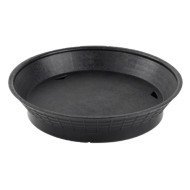 DINER PLATTER WITH BASE BLACK POLYPROPYLENE