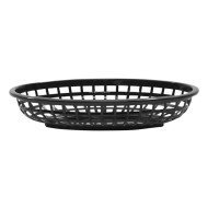 CLASSIC OVAL BASKET L22X15XH4CM BLACK POLYETHYLENE OVAL