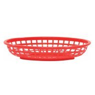 CLASSIC OVAL BASKET L22X15XH4CM RED POLYETHYLENE OVAL