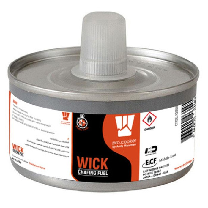 WICK CHAFING FUEL 210GMS 6HOURS PRO.COOKER DIETHYLENE GLYCOL  PRO.COOKER