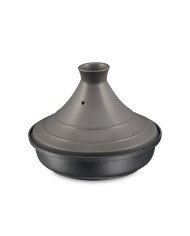 INDUCTION GREY TAJINE D28CM CAPACITY 2L CAST IRON BASE/CERAMIC LID  