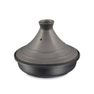 INDUCTION GREY TAJINE D28CM CAPACITY 2L CAST IRON BASE/CERAMIC LID  