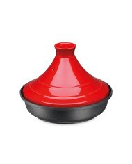 INDUCTION RED TAJINE CAST IRON BASE/CERAMIC LID Ø28CM 2L 