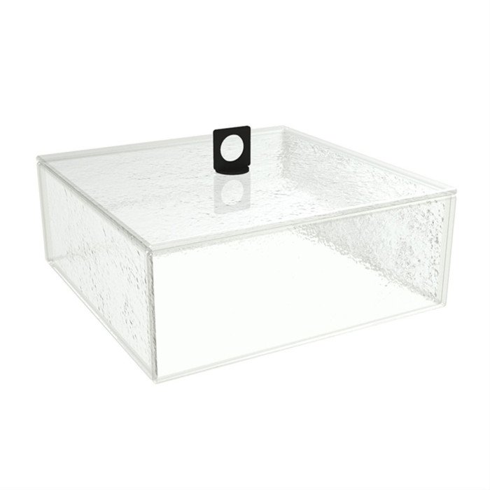 THE CUBE SQUARE CLOCHE CLEAR L23 X W23 X H12CM GLASS