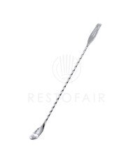 TRIDENT BAR SPOON/FORK TWISTED HANDLE L45CM SST