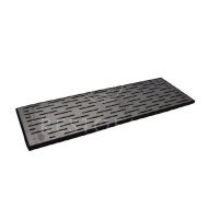 BAR MAT BLACK RUBBER WITH SST GRID L60 X W20CM