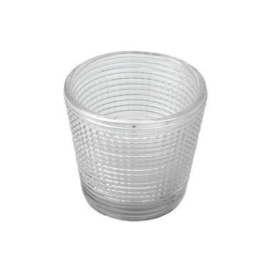 TEALIGHT HOLDER D7XH6.5CM CLEAR GLASS