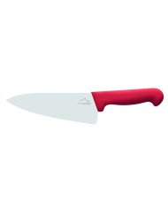 Chef's knife wide blade 17 cm stainopless steel polyprylene (pp) red coloured Pro.cooker