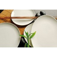 Flat coupe plate round ivory glazed Ø 27 cm Nano Rak