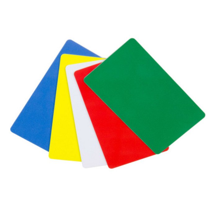 MENU CARD SET IN 5 COLORS (RED, YELLOW, WHITE, GREEN, BLUE)