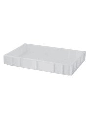 Dough container Without cover white plastic 60x40x9 cm 15 L full bottom full sides Gilac