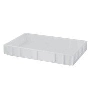 Dough container Without cover white plastic 60x40x9 cm 15 L full bottom full sides Gilac