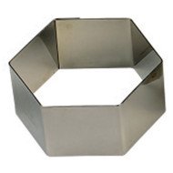 HEXAGONAL RING Ø6CM H3CM STAINLESS STEEL