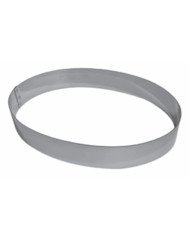 CAKE RING OVAL L25 X W18 X H3.5CM STAINLESS STEEL