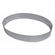CAKE RING OVAL L25 X W18 X H3.5CM STAINLESS STEEL