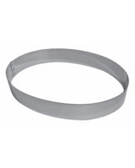 CAKE RING OVAL L21 X W14 X H3.5CM STAINLESS STEEL