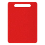 RED CUTTING BOARD 25X15X1.2CM WITH HANDLE