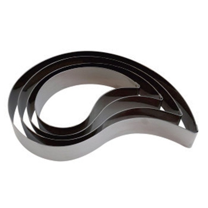 CAKE RING COMMA L28 X W19 X H4.5CM STAINLESS STEEL