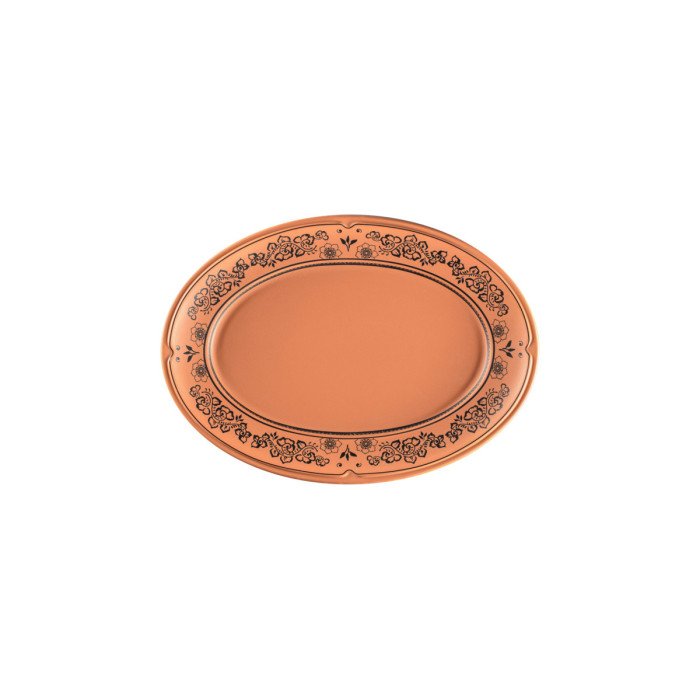 Flat plate oval Tero Decor porcelain 32x21 cm Earth Rak