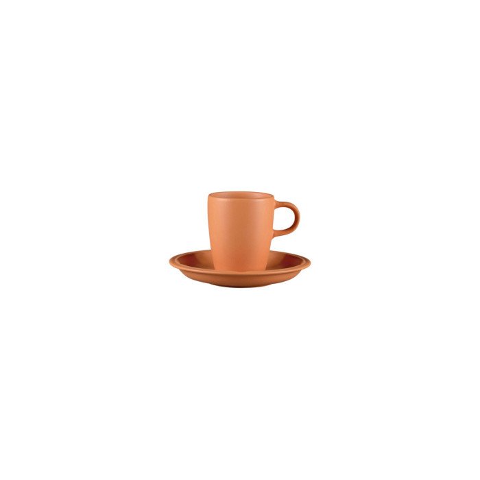 Coffee mug round Tero Decor porcelain 20 cl Ø 7 cm Earth Rak