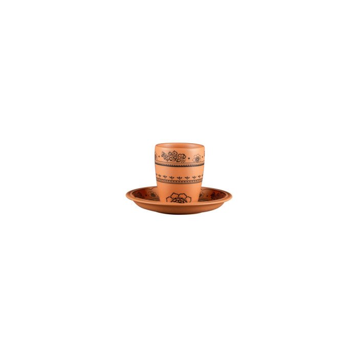 Coffee mug round Tero Decor porcelain 20 cl Ø 7 cm Earth Rak