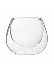 Double-walled glass round transparent borosilicate glass. Ø 9.3 cm Twice Pro.mundi