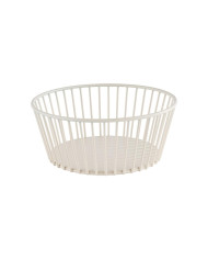 URBAN ROUND BASKET WHISPER WHITE Ø20XH8.5CM METAL APS