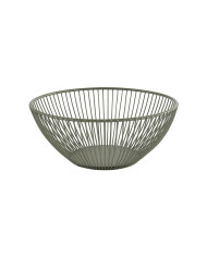 URBAN ROUND BASKET SMOKE GREEN Ø20XH8CM METAL APS