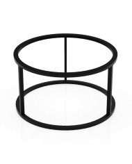 ROUND RISER BLACK D32XH18CM POWDER COATED STEEL TILT CRASTER