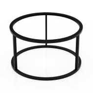 ROUND RISER BLACK D32XH18CM POWDER COATED STEEL TILT CRASTER