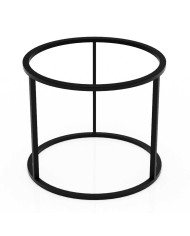 ROUND RISER BLACK D32XH26.5CM POWDER COATED STEEL TILT CRASTER